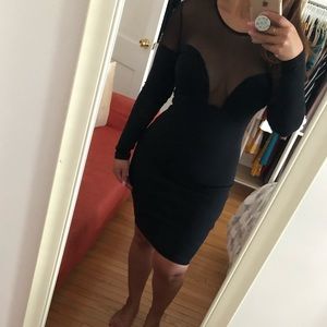 NWOT Nasty Gal Black Midi Dress